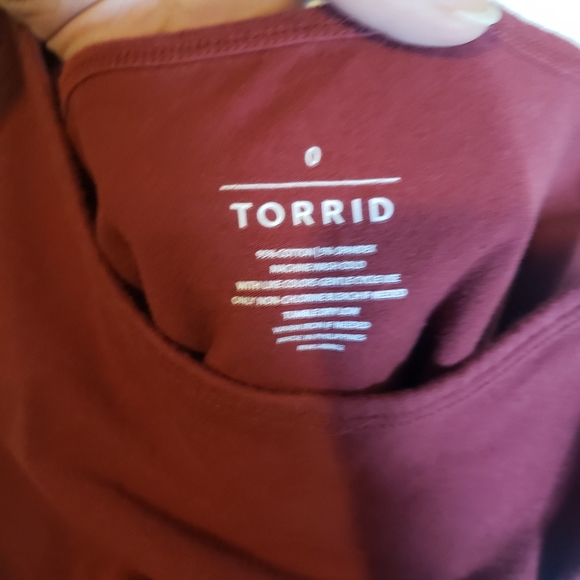 Torrid burgundy body suit size 0 - Picture 4 of 4